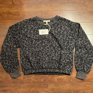 Brand New Z Supply Girls’ Carmen Leopard Sweatshirt